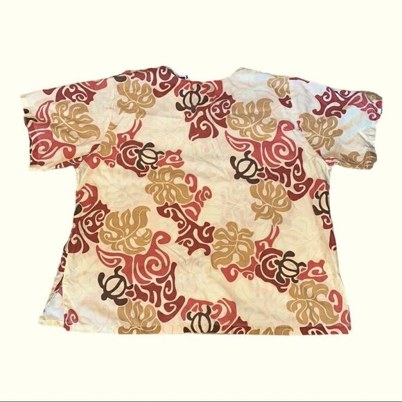 Hawaiian Togs  Scrub Top Honu Print 2XL - Picture 3 of 6